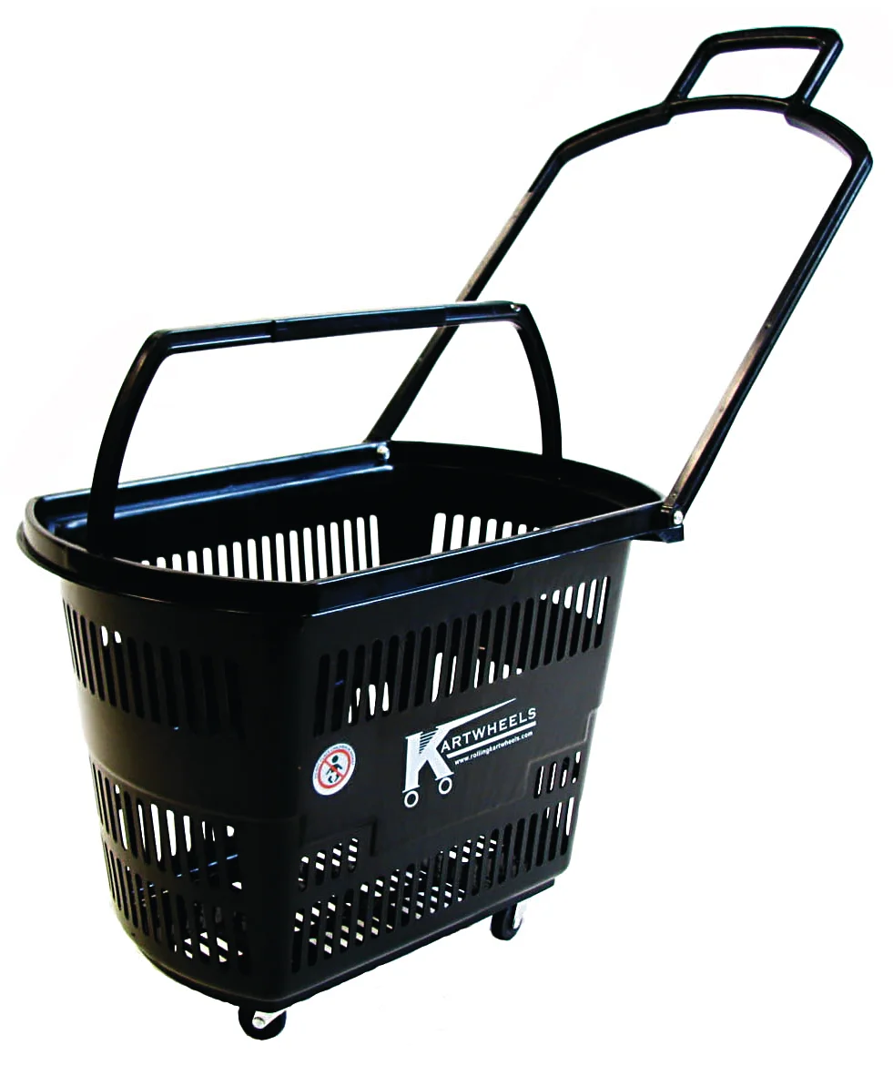 Kartwheels Rolling Hand Basket Shopping Carts & Hand Baskets